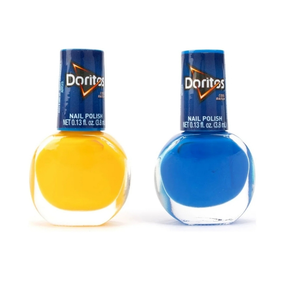 NWT! Doritos Cool Ranch Blue Yellow 2pc Nail Polish Set NEW